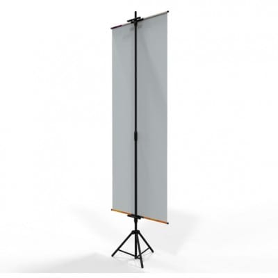 Porta Pendon Atril Tripode Pro Aluminio Medida Ajustable 1,30 A 2,2 Mt