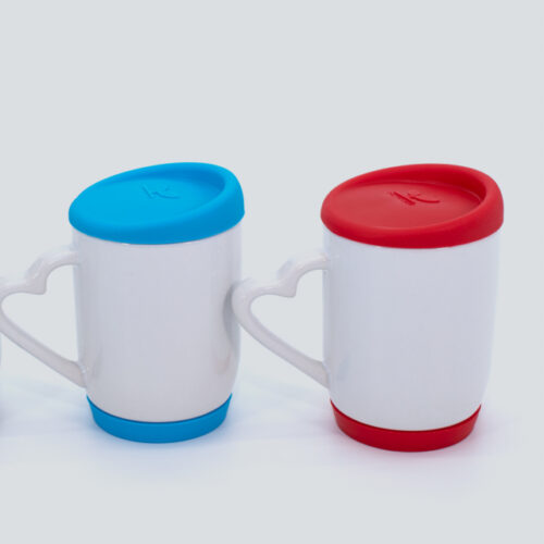 Tazon Para Sublimacion Tapa Y Base Silicona 12 Oz