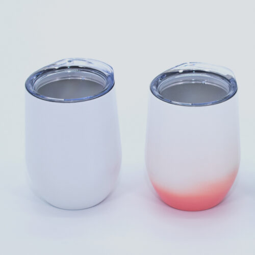 Vaso Termico De Acero Para Sublimacion Con Tapa Transparente 12 Oz